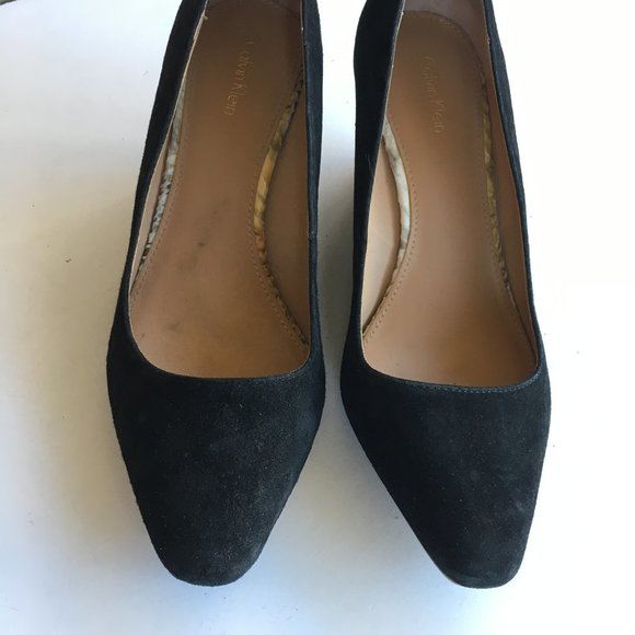 Calvin Klein Pippa Snakeskin Pump Wedge Heels Sz 9 - Picture 5 of 9